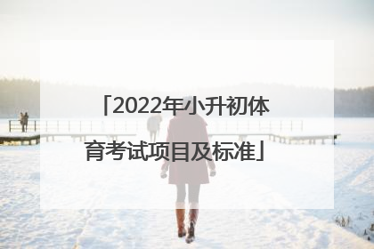 「2022年小升初体育考试项目及标准」2022年小升初体育考试项目及标准 北京